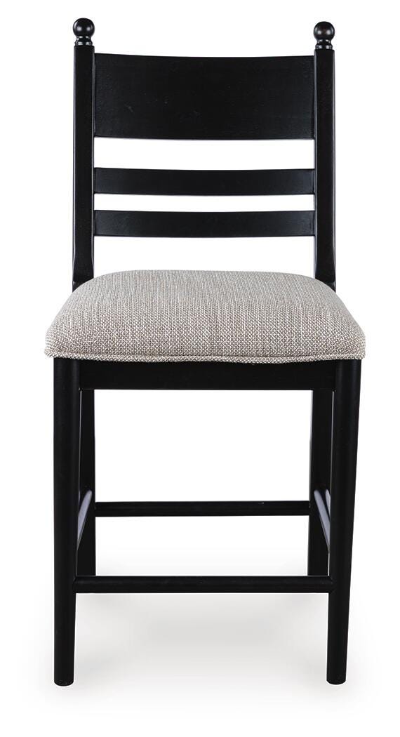 Greddinton Black Counter Height Barstool, Set of 2 - PCD824-724