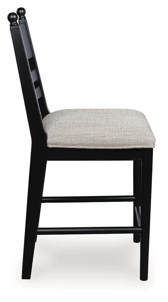 Greddinton Black Counter Height Barstool, Set of 2 - PCD824-724