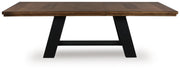 Greddinton Brown/Black Dining Extension Table - PCD824D11