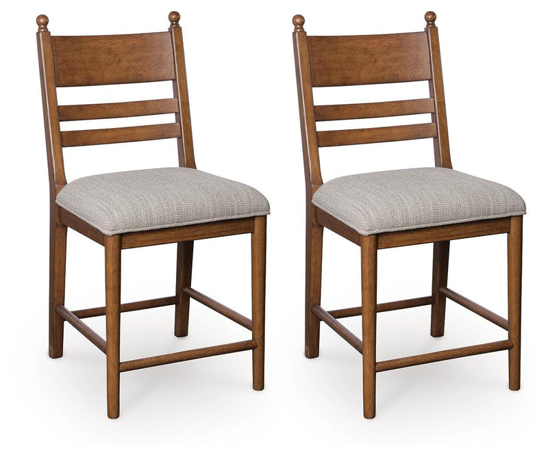 Greddinton Brown Counter Height Barstool, Set of 2 - PCD824-924