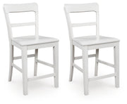 Greddinton White Counter Height Barstool, Set of 2 - PCD824-224