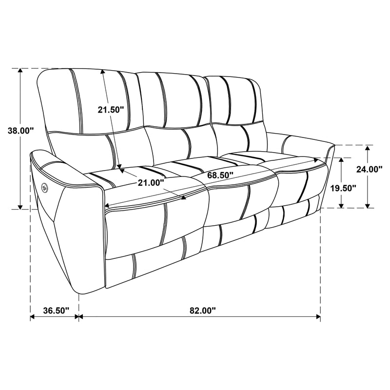 Greenfield 2-piece Power Reclining Sofa Set Dove Grey - 610261P-S2