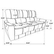 Greenfield 2-piece Power Reclining Sofa Set Saddle Brown - 610264P-S2