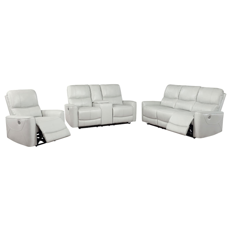 Greenfield 3-piece Power Reclining Sofa Set Dove Grey - 610261P-S3