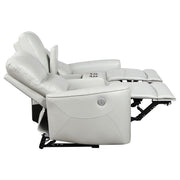 Greenfield Upholstered Power Reclining Loveseat Dove Grey - 610262P