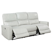 Greenfield Upholstered Power Reclining Sofa Dove Grey - 610261P