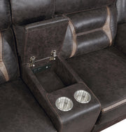 Greer 2-piece Upholstered Reclining Sofa Set Brown - 651354-S2