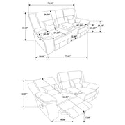 Greer 2-piece Upholstered Reclining Sofa Set Taupe - 651351-S2