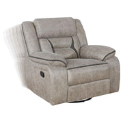 Greer 3-piece Upholstered Reclining Sofa Set Taupe - 651351-S3