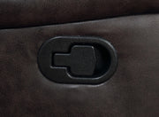 Greer Upholstered Motion Reclining Sofa Brown - 651354