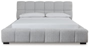 Grendusk Light Gray King Upholstered Bed - PCB584B2