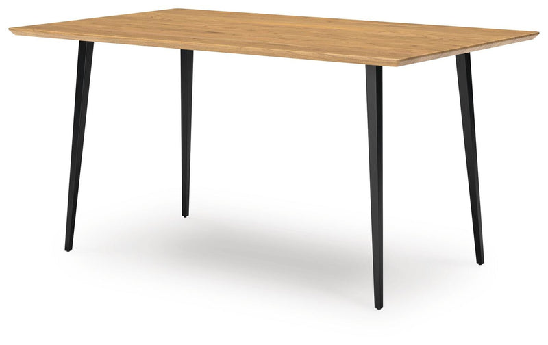 Gretlynn Black/Natural Dining Table - D501-25