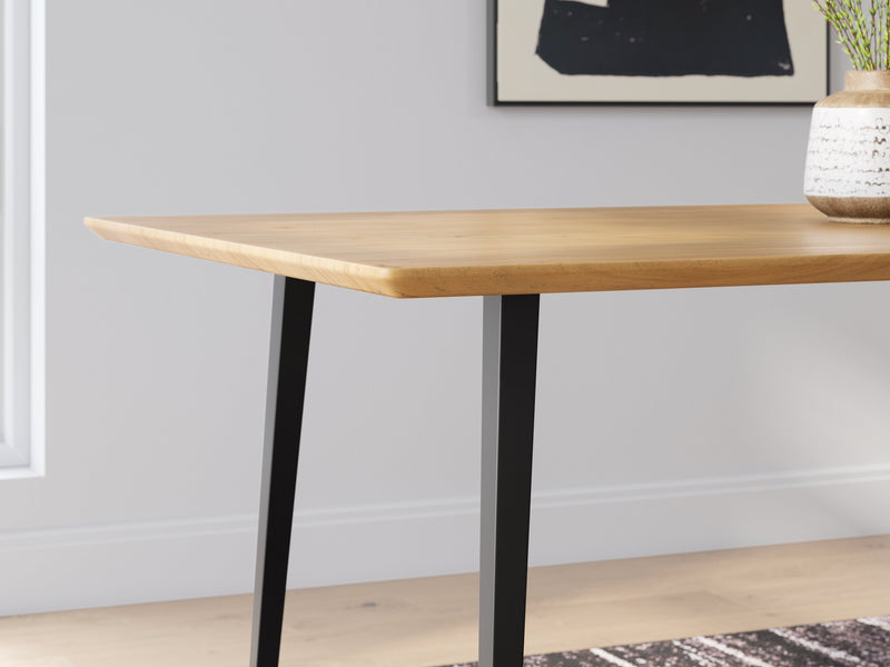 Gretlynn Dining Table and 6 Chairs in Black/Natural from Ashley - DMV Furniture