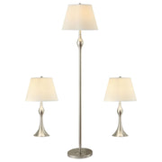 Griffin 3-piece Floor and Table Lamp Set Brushed Nickel - 901235