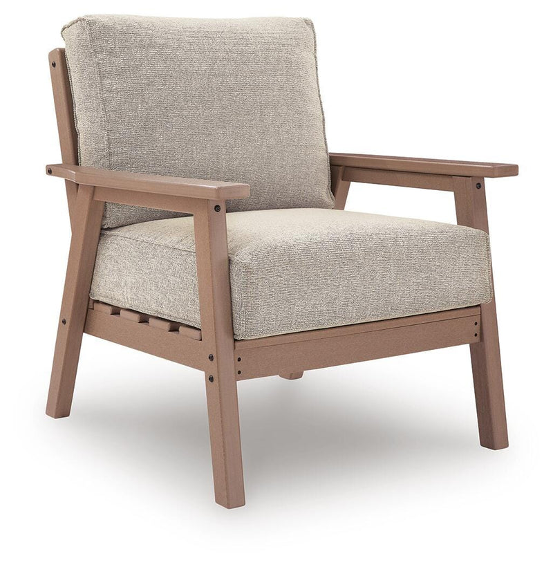 Grover Beach 2 Outdoor Lounge Chairs with End Table in Driftwood - PKG024039
