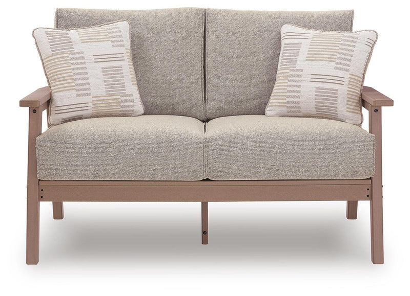 Grover Beach Driftwood Outdoor Loveseat with Cushion - PCP422-835
