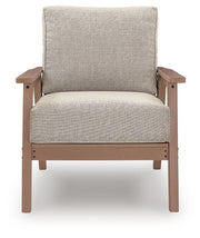 Grover Beach Outdoor Sofa and 2 Chairs with Coffee Table in Driftwood - PKG024040