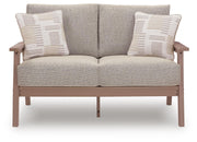 Grover Beach Outdoor Sofa and Loveseat in Driftwood - PKG024037