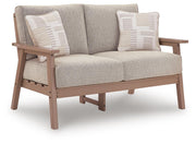 Grover Beach Outdoor Sofa and Loveseat in Driftwood - PKG024037