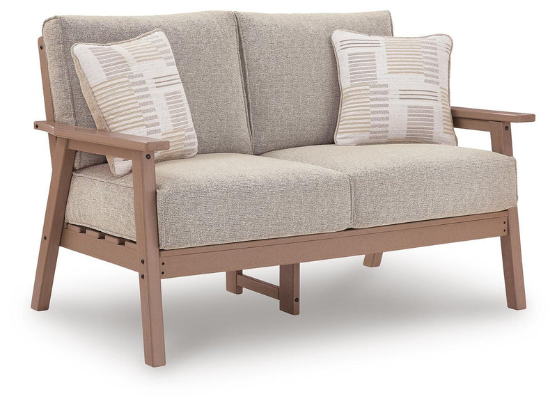Grover Beach Outdoor Sofa and Loveseat in Driftwood - PKG024037