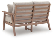 Grover Beach Outdoor Sofa and Loveseat in Driftwood - PKG024037