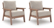 Grover Beach Outdoor Sofa with 2 Lounge Chairs in Driftwood - PKG024041