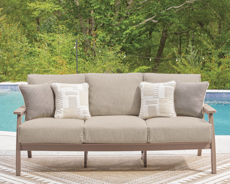 Grover Beach Outdoor Sofa with 2 Lounge Chairs in Driftwood - PKG024041