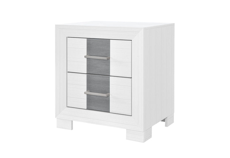 Optimus White/Grey Nightstand - OPTIMUS-WHT/GRY-NS