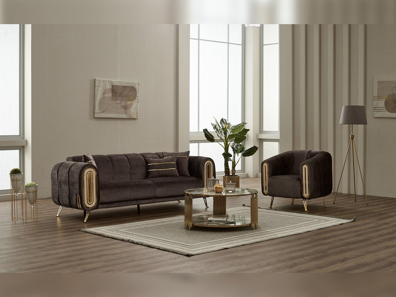 Gucci 3-pieces (Sofa & Loveseat & Chair) Livingroom Set in Cream - 200-SIM-GUC-STAR554-321