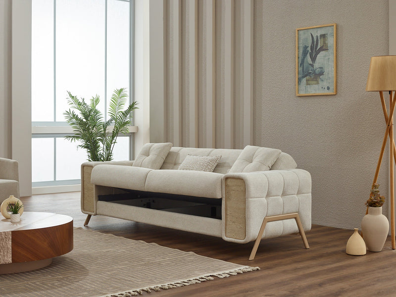 Guido Convertible Loveseat in White - 200-SIM-GUI-GIRNE01-2