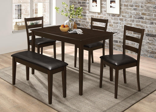 Guillen 5-piece Rectangular Dining Table Set Cappuccino - 150232