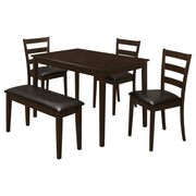 Guillen 5-piece Rectangular Dining Table Set Cappuccino - 150232