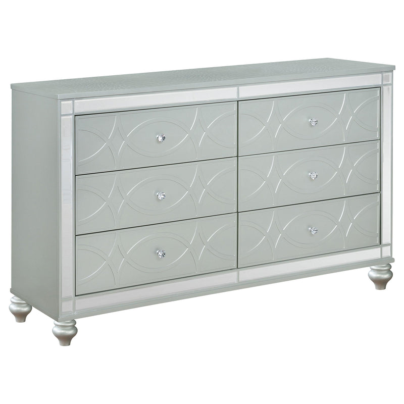 Gunnison 4-piece Queen Bedroom Set Silver Metallic - 223211Q-S4