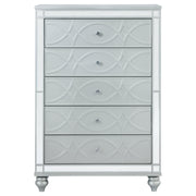 Gunnison 5-drawer Bedroom Chest Silver Metallic - 223215