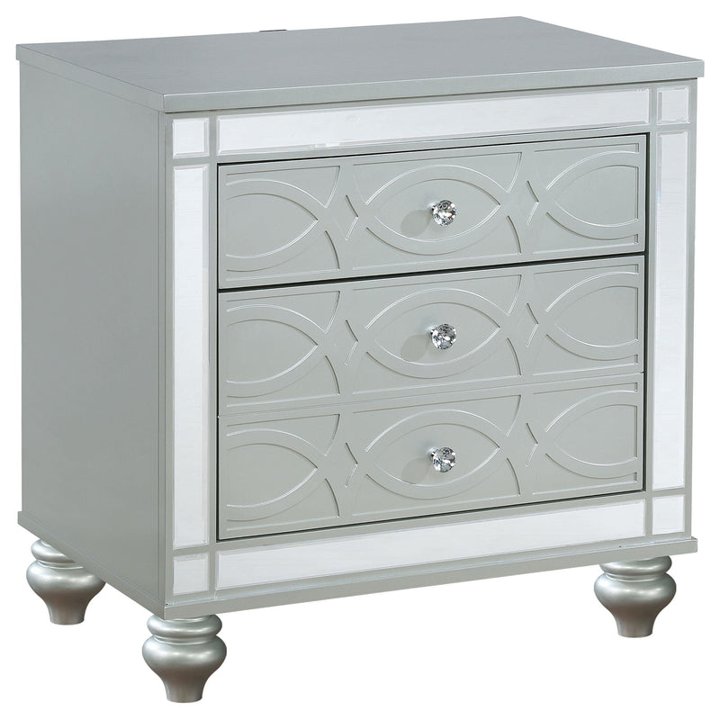Gunnison 5-piece Eastern King Bedroom Set Silver Metallic - 223211KE-S5