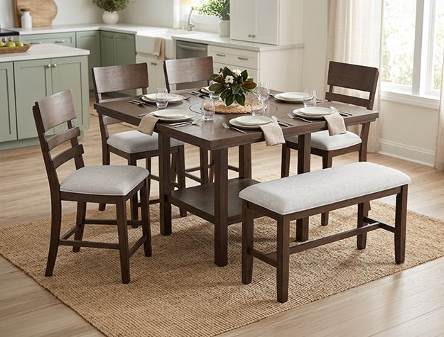 Guthrie Ct Ht Bench Brown - 2711BR-BENCH