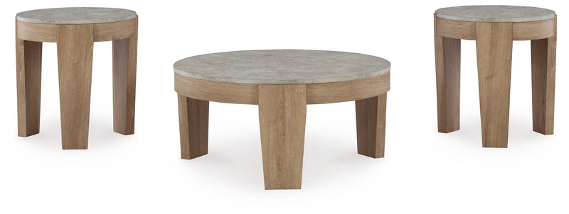 Guystone Table (Set of 3) - DMV FurnitureOccasional Table Set