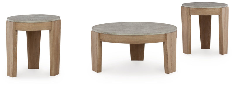 Guystone Table (Set of 3) - DMV FurnitureOccasional Table Set