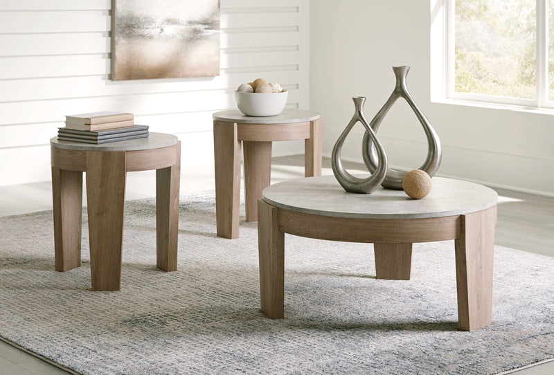 Guystone Table (Set of 3) - DMV FurnitureOccasional Table Set