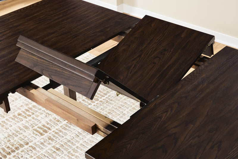 Haddigan Counter Height Dining Table and 4 Barstools and Bench in Dark Brown - PKG024552
