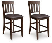 Haddigan Dark Brown Counter Height Bar Stool (Set of 2) - D596-124X2