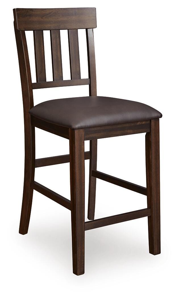 Haddigan Dark Brown Counter Height Bar Stool (Set of 2) - D596-124X2
