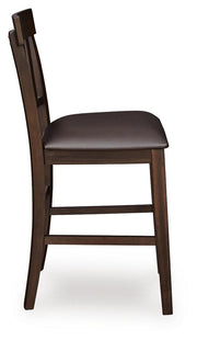 Haddigan Dark Brown Counter Height Bar Stool (Set of 2) - D596-124X2