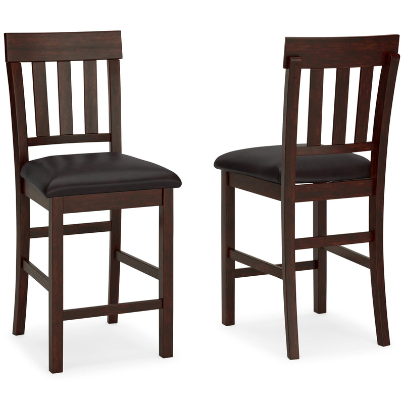 Haddigan Dark Brown Counter Height Bar Stool (Set of 2) - D596-124X2