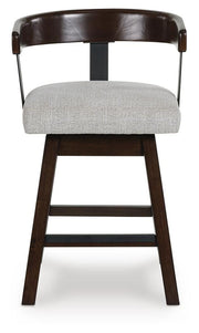 Haddigan Dark Brown Counter Height Barstool (Set of 2) - D596-224X2