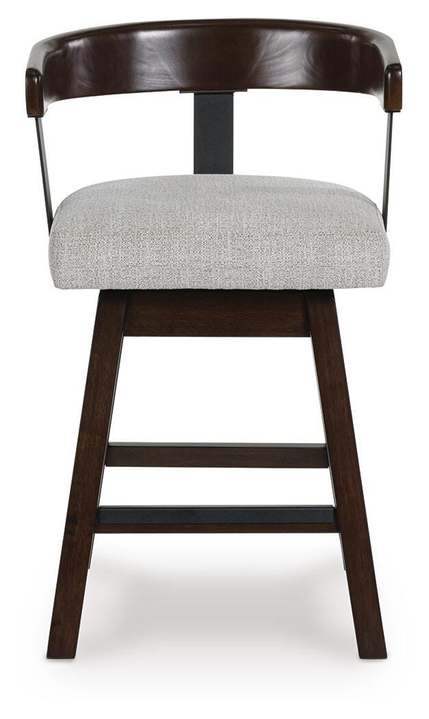 Haddigan Dark Brown Counter Height Barstool (Set of 2) - D596-224X2