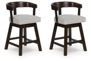 Haddigan Dark Brown Counter Height Barstool (Set of 2) - D596-224X2