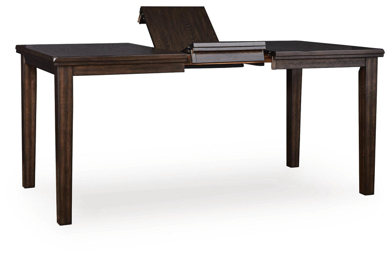 Haddigan Dark Brown Counter Height Dining Extension Table - D596-32