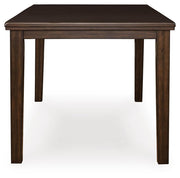 Haddigan Dark Brown Counter Height Dining Extension Table - D596-32