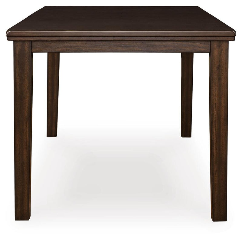 Haddigan Dark Brown Counter Height Dining Extension Table - D596-32